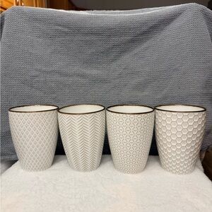 4/Gooditour 16 oz texture ceramic coffee mug set.